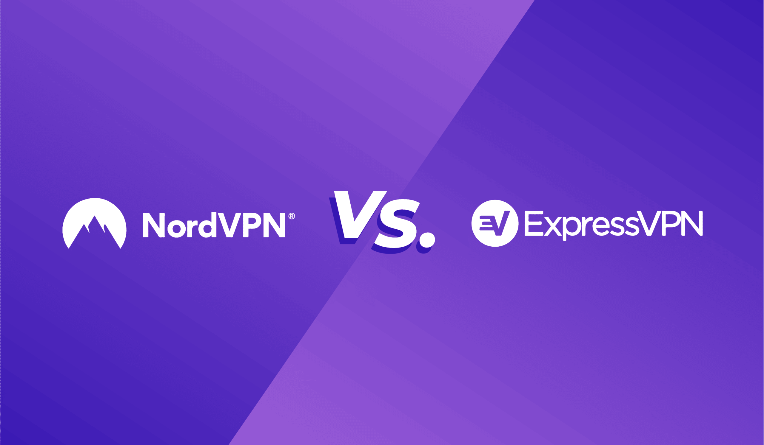 Graphic comparing NordVPN and ExpressVPN.