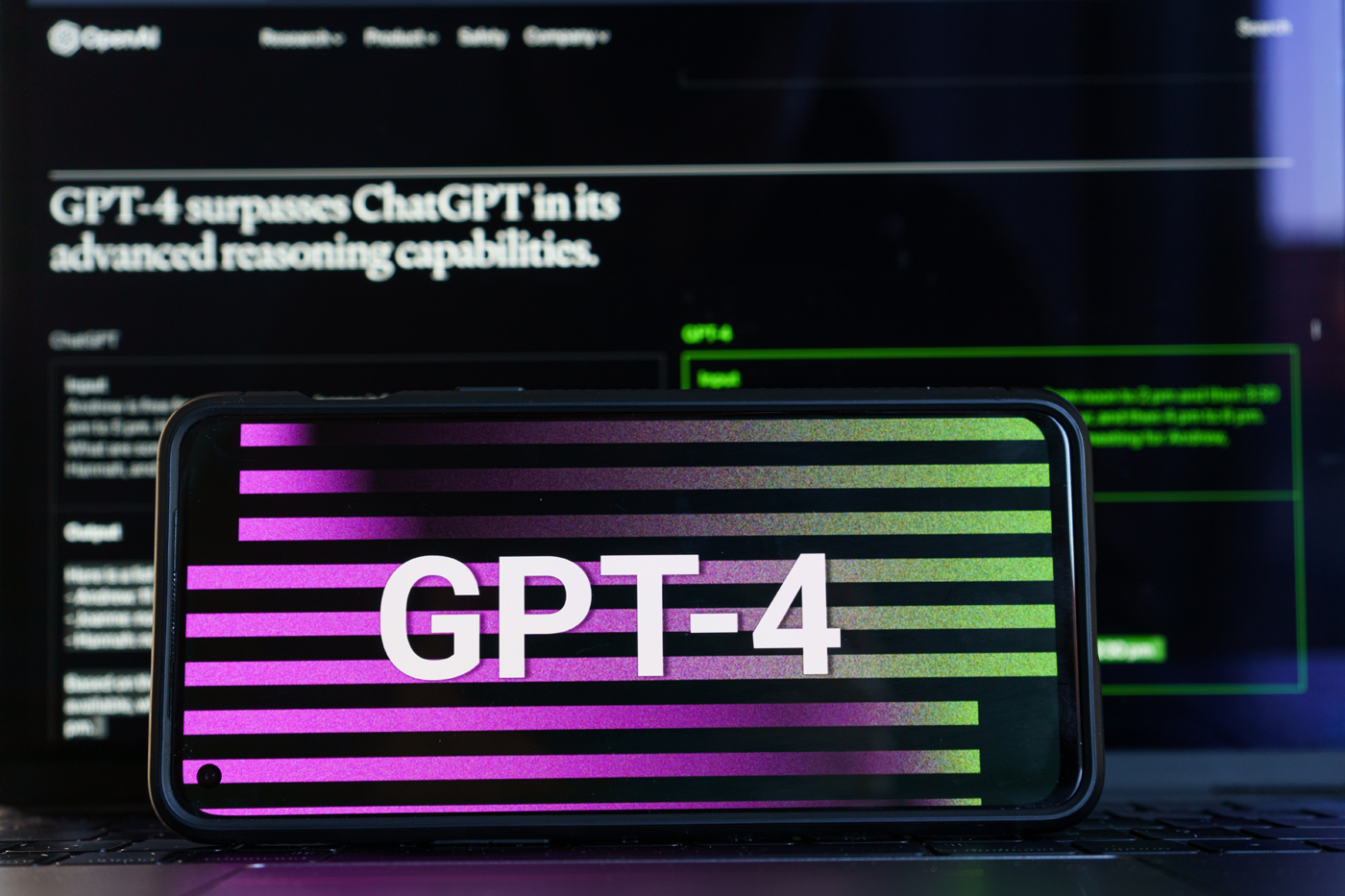 GPT-4 on screens.