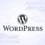 Featured graphic with the logo of WordPress.