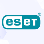 Review graphic featuring the logo of ESET.