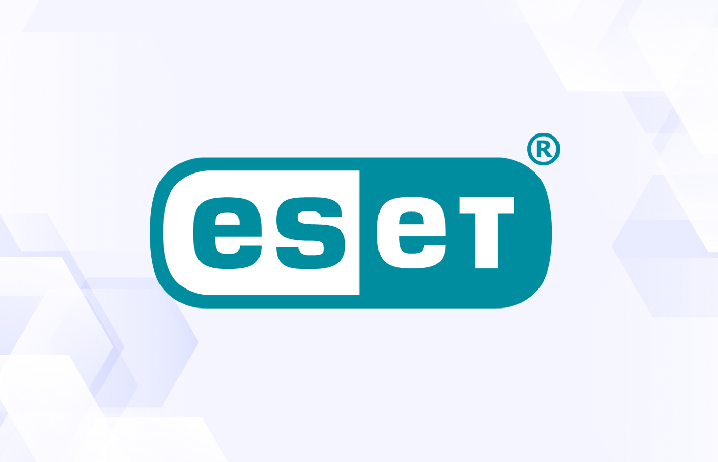 Review graphic featuring the logo of ESET.