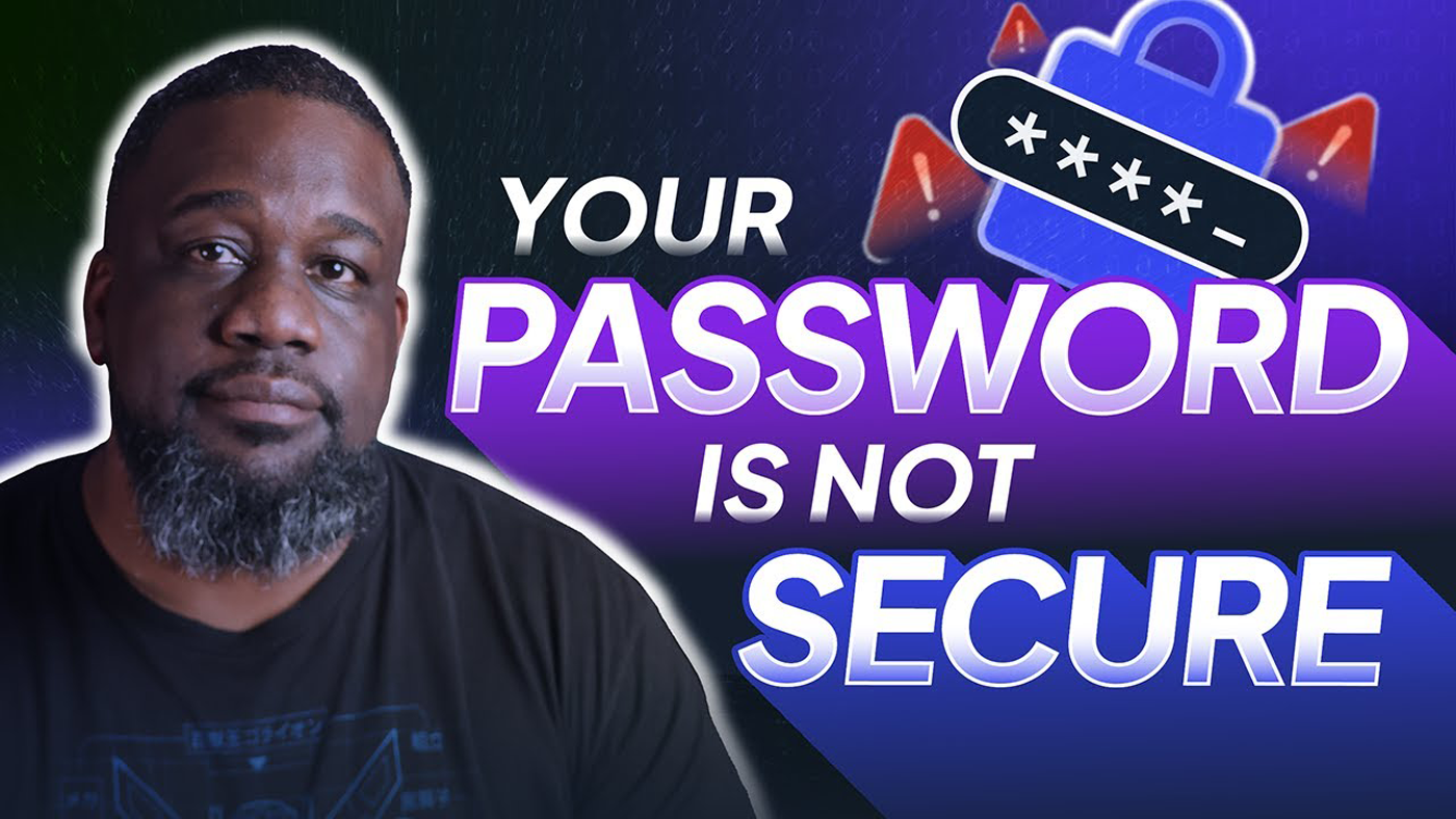 "Take Charge of Your Online Identity with a Password Manager!" YouTube video thumbnail.