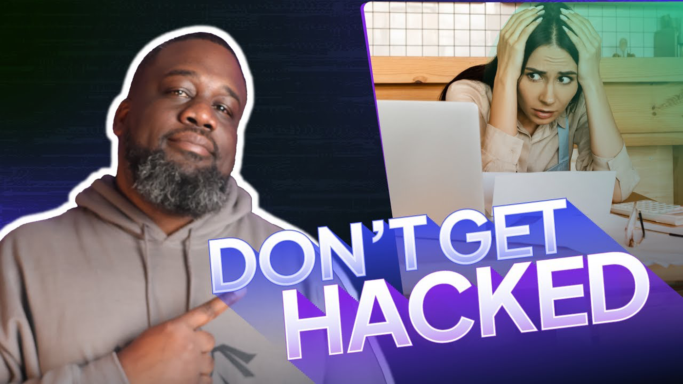 "Protect Your Small Business From HACKERS!" YouTube video thumbnail image.