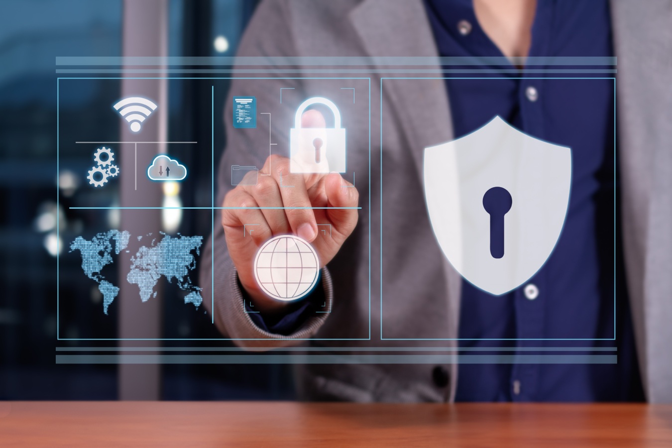 Cybersecurity strategies for safeguarding information.