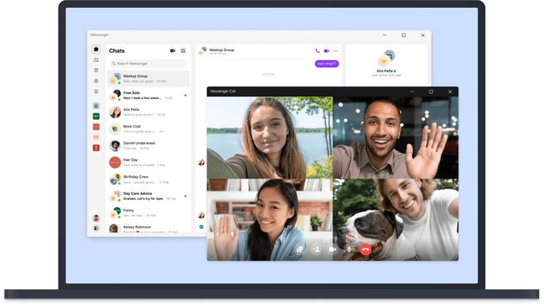 Messenger interface.