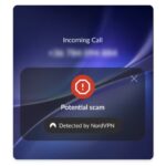 Potential scam warning detected by nordvpn