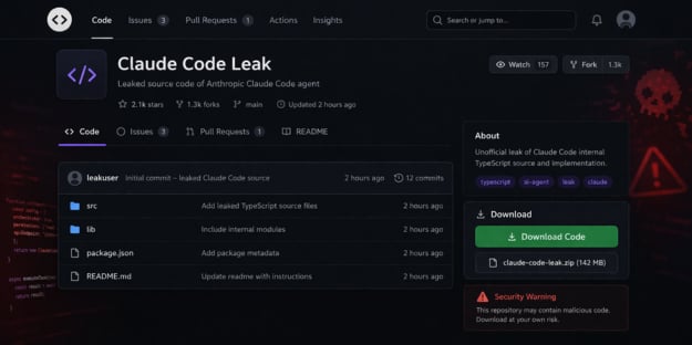 Claude Code Leak Exposes AI Supply Chain Threats